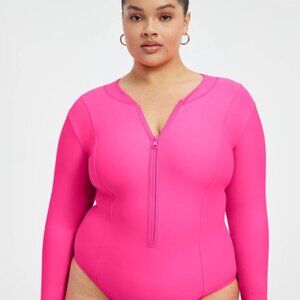 GOOD LONG SLEEVE SWIMSUIT Bright Pink - L- New but without tags